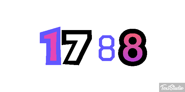 1788 Text effect