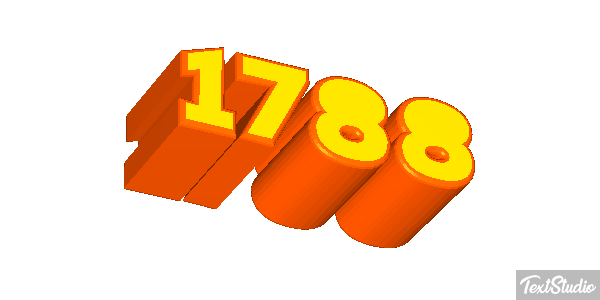 1788 Text effect