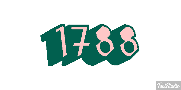 1788 Text effect