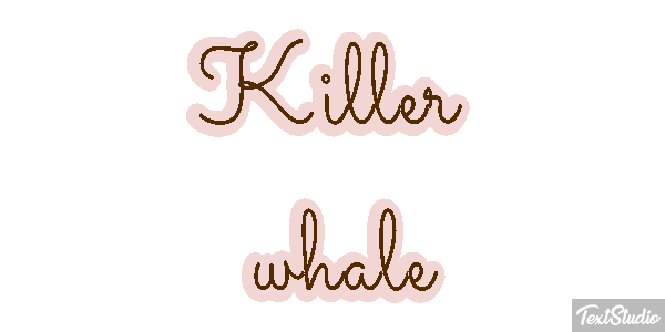 Killer whale Effet de texte