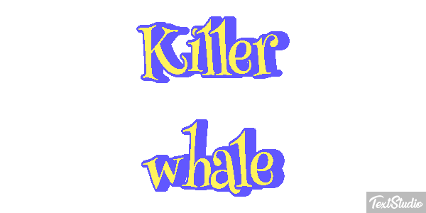 Killer whale Effet de texte
