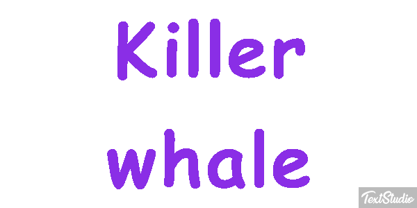 Killer whale Effet de texte