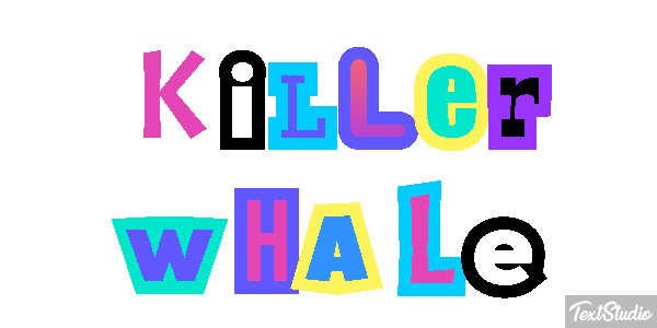 Killer whale Effet de texte