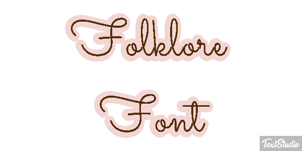 Folklore Font Text effect