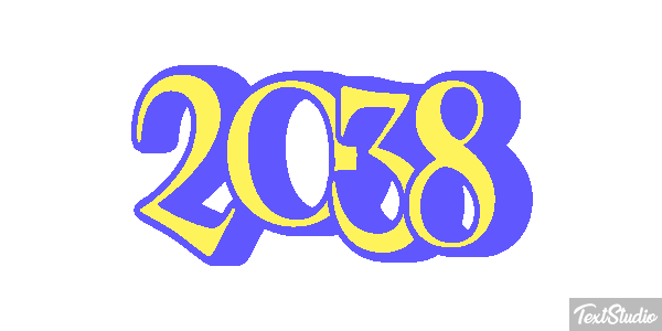 2038 Text effect