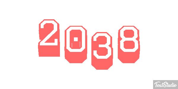 2038 Text effect