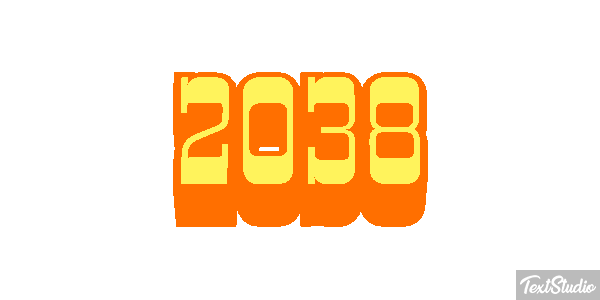 2038 Text effect