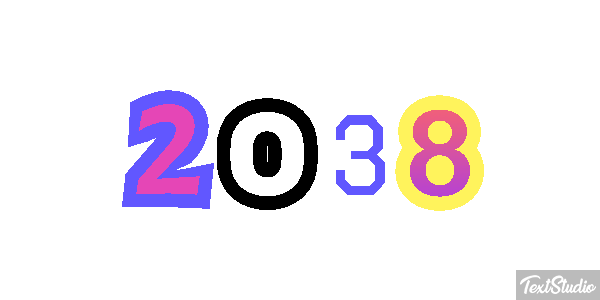 2038 Text effect