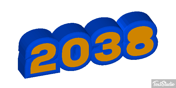 2038 Text effect