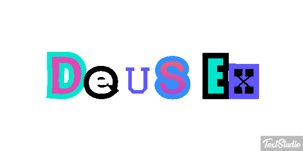 Deus Ex Text effect