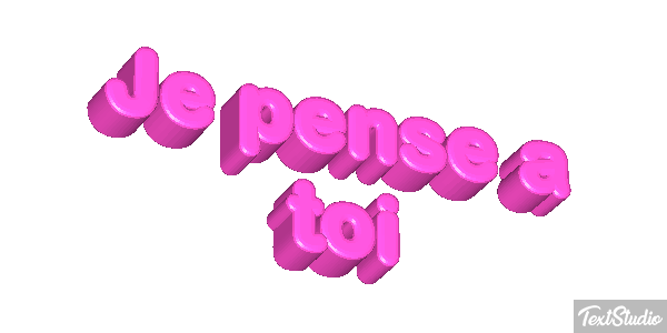 Je pense à toi Efekt tekstowy