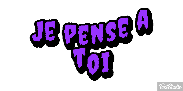 Je pense à toi Efekt tekstowy