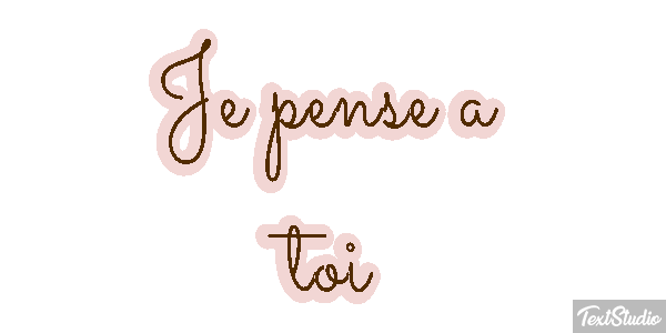 Je pense à toi Efekt tekstowy