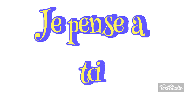 Je pense à toi Efekt tekstowy