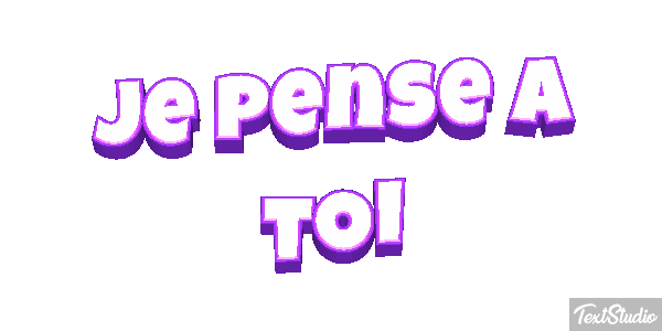 Je pense à toi Efekt tekstowy