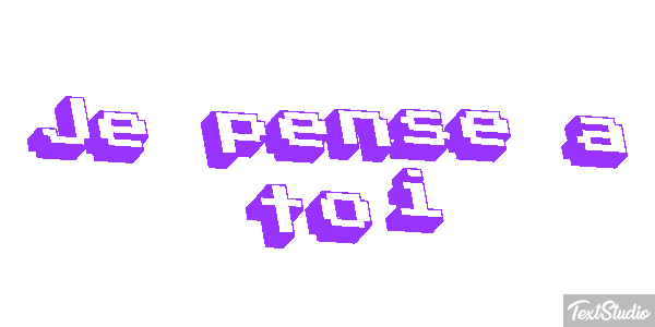 Je pense à toi Efekt tekstowy