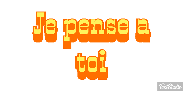 Je pense à toi Efekt tekstowy