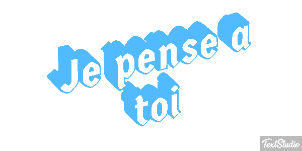 Je pense à toi Efekt tekstowy