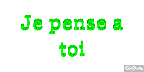Je pense à toi Efekt tekstowy