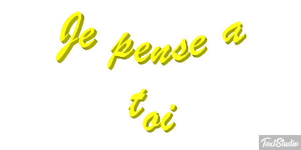 Je pense à toi Efekt tekstowy