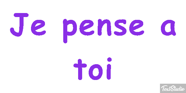 Je pense à toi Efekt tekstowy