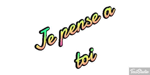 Je pense à toi Efekt tekstowy