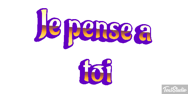 Je pense à toi Efekt tekstowy