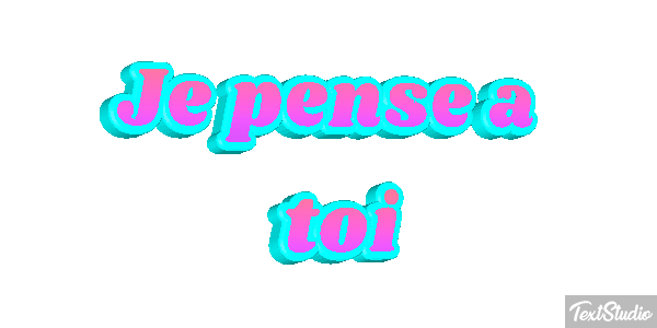 Je pense à toi Efekt tekstowy