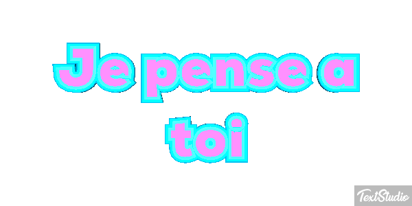 Je pense à toi Efekt tekstowy