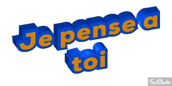 Je pense à toi Efekt tekstowy