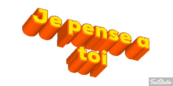 Je pense à toi Efekt tekstowy