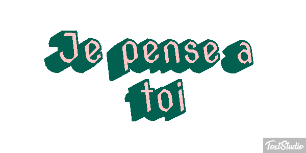 Je pense à toi Efekt tekstowy