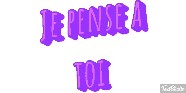 Je pense à toi Efekt tekstowy