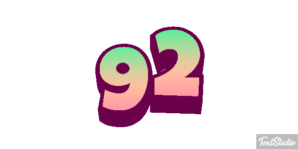 92 Tekst effect