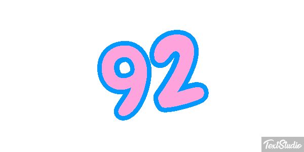 92 Tekst effect