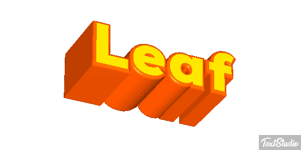Leaf Tekst effect