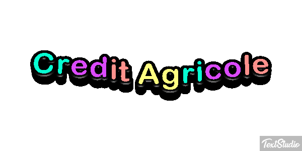 Credit Agricole Texteffekt