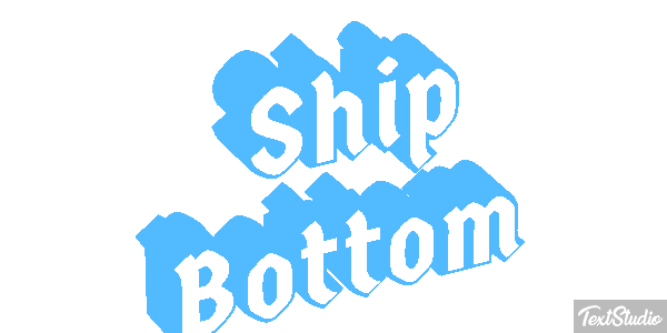 Ship Bottom Efeito do texto