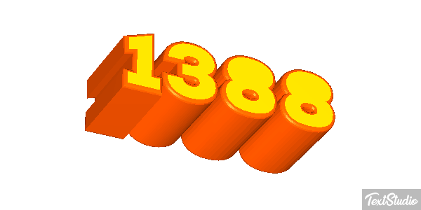 1388 Text effect