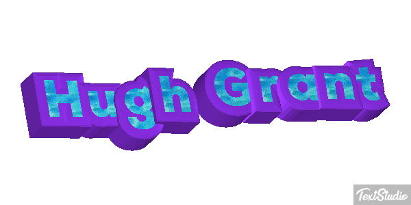 Hugh Grant Text effect