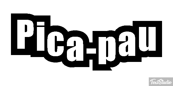 Pica-pau Efeito do texto