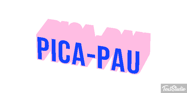 Pica-pau Efeito do texto