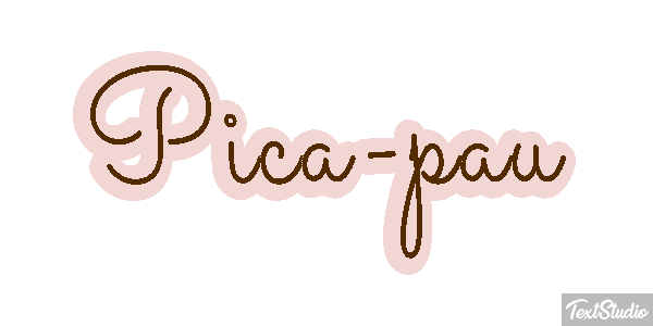 Pica-pau Efeito do texto