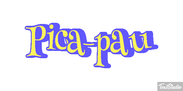 Pica-pau Efeito do texto