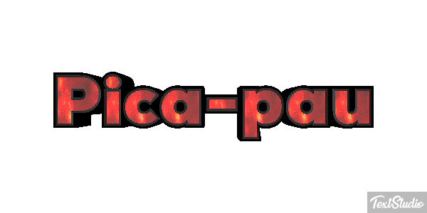 Pica-pau Efeito do texto