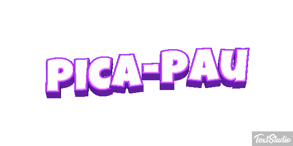 Pica-pau Efeito do texto