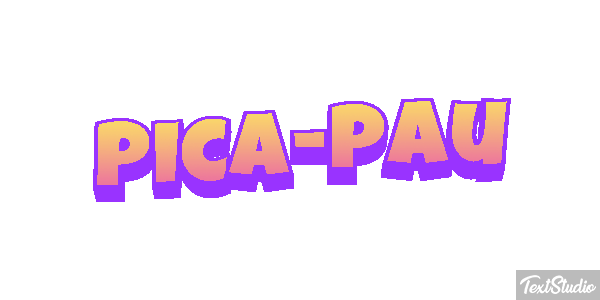Pica-pau Efeito do texto