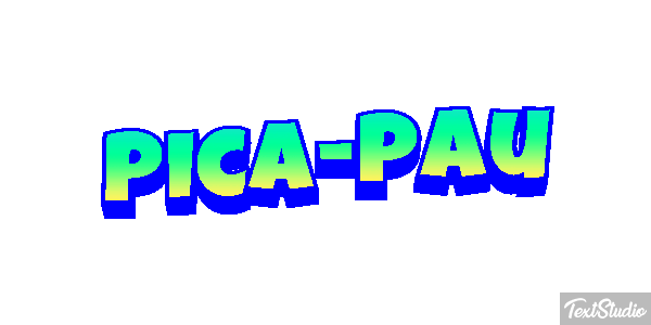 Pica-pau Efeito do texto