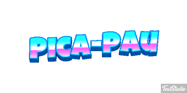Pica-pau Efeito do texto