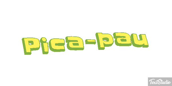 Pica-pau Efeito do texto